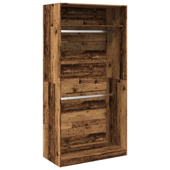 vidaXL Šatník staré drevo 100x50x200 cm kompozitné drevo – Obrázok 2