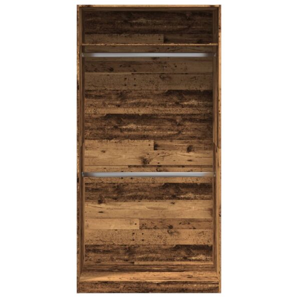 vidaXL Šatník staré drevo 100x50x200 cm kompozitné drevo – Obrázok 4