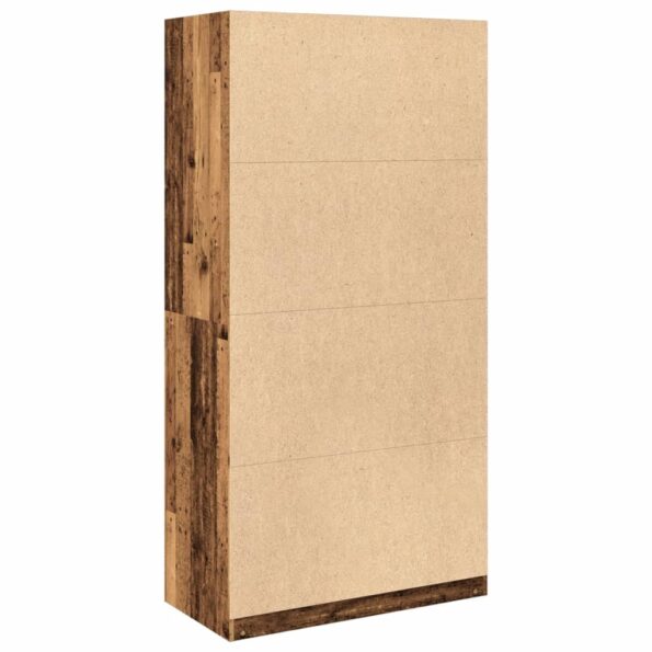 vidaXL Šatník staré drevo 100x50x200 cm kompozitné drevo – Obrázok 6