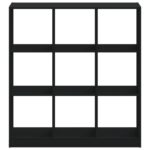 vidaXL Knižnica čierna 102x32x108 cm kompozitné drevo – Obrázok 4