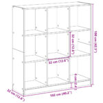 vidaXL Knižnica dymový dub 102x32x108 cm kompozitné drevo – Obrázok 9