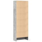 vidaXL Vysoká skrinka s LED betónovosivá 69x32,5x200 cm kompoz. drevo – Obrázok 8