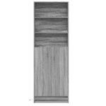 vidaXL Vysoká skrinka s LED sivá sonoma 69x32,5x200cm kompozitné drevo – Obrázok 6