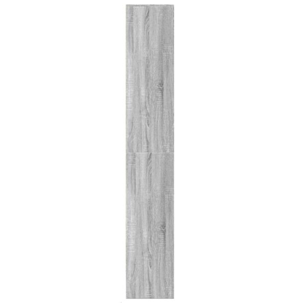 vidaXL Vysoká skrinka s LED sivá sonoma 69x32,5x200cm kompozitné drevo – Obrázok 7