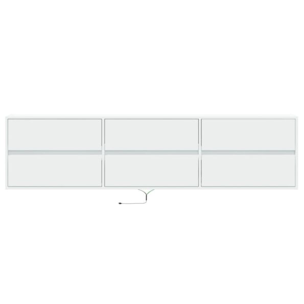 vidaXL TV nástenná skrinka s LED biela 180x31x45 cm – Obrázok 6