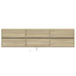 vidaXL TV nástenná skrinka s LED svetlami dub sonoma 180x31x45 cm – Obrázok 6
