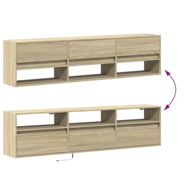 VXL8721158342874_g_en_hd_8.jpg vidaXL TV nástenná skrinka s LED svetlami dub sonoma 180x31x45 cm – Obrázok 10