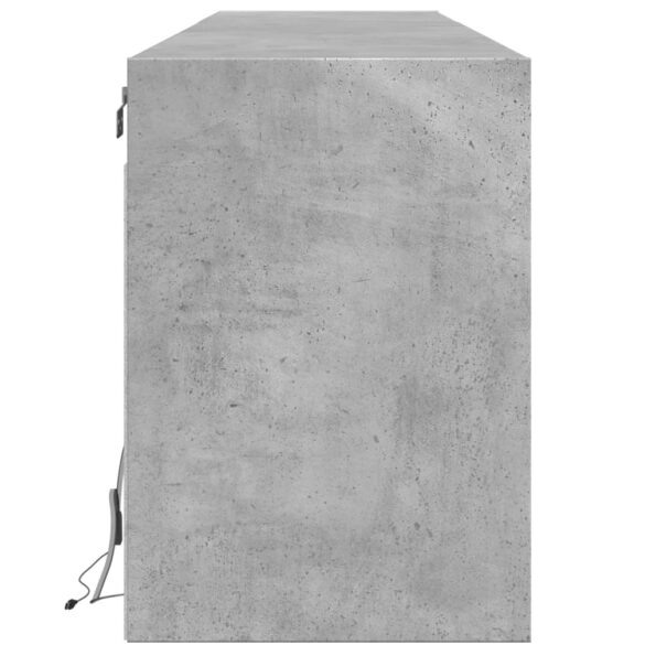 vidaXL TV nástenná skrinka s LED svetlami betónovo sivá 180x31x45 cm – Obrázok 7