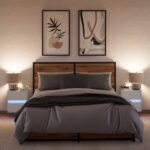 vidaXL Nástenné nočné skrinky s LED osvetlením 2 ks biele – Obrázok 3