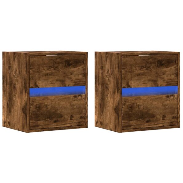 VXL8721158343154_g_en_hd_3.jpg vidaXL Nástenné nočné skrinky s LED osvetlením 2 ks dymový dub – Obrázok 5