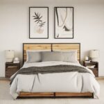 vidaXL Nástenné nočné skrinky s LED osvetlením 2 ks hnedý dub – Obrázok 5