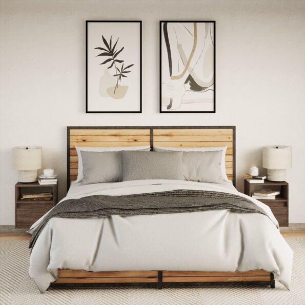 VXL8721158343338_g_en_hd_3.jpg vidaXL Nástenné nočné skrinky s LED osvetlením 2 ks hnedý dub – Obrázok 5