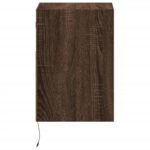 vidaXL Nástenné nočné skrinky s LED osvetlením 2 ks hnedý dub – Obrázok 7