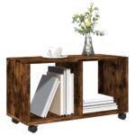 vidaXL Skrinka na kolieskach, tmavý dub 72x33x42,5cm, kompozitné drevo – Obrázok 4