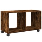 vidaXL Skrinka na kolieskach, tmavý dub 72x33x42,5cm, kompozitné drevo – Obrázok 7