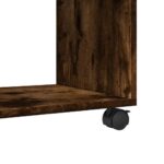 vidaXL Skrinka na kolieskach, tmavý dub 72x33x42,5cm, kompozitné drevo – Obrázok 8