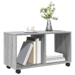 vidaXL Skrinka na kolieskach sivá sonoma 72x33x42,5cm kompozitné drevo – Obrázok 4