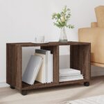 vidaXL Skrinka na kolieskach, hnedý dub 72x33x42,5cm, kompozitné drevo – Obrázok 3