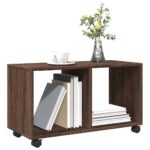 vidaXL Skrinka na kolieskach, hnedý dub 72x33x42,5cm, kompozitné drevo – Obrázok 4