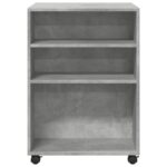 vidaXL Príručný stolík a kolieska betónový 55x60x78cm kompozitné drevo – Obrázok 4