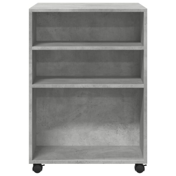 vidaXL Príručný stolík a kolieska betónový 55x60x78cm kompozitné drevo – Obrázok 4