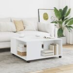 vidaXL Konferenčný stolík, biely 80x80x40 cm, kompozitné drevo