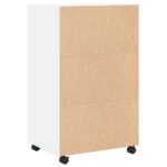 vidaXL Skrinka na kolieskach, biela 55x40x91 cm, kompozitné drevo – Obrázok 6