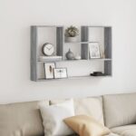 vidaXL Nástenná polica sivá sonoma 99x15x60 cm kompozitné drevo – Obrázok 3