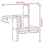 vidaXL Nástenné police 2 ks biele 38x12x38 cm kompozitné drevo – Obrázok 11