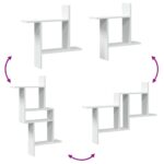 vidaXL Nástenné police 2 ks biela 50x12x50 cm kompozitné drevo – Obrázok 7