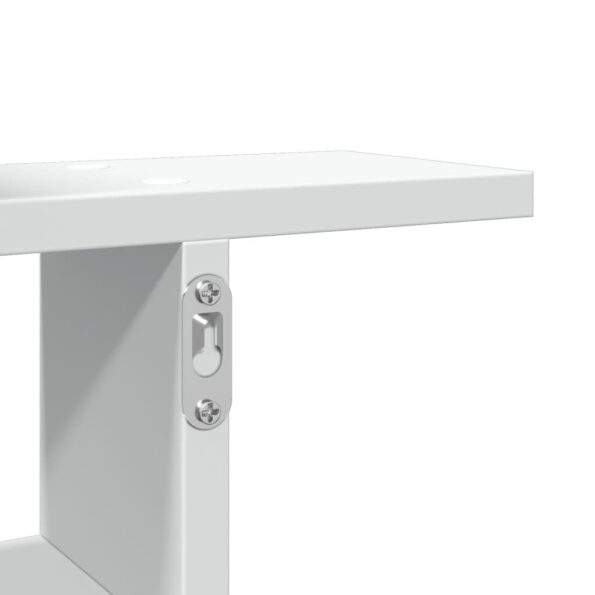 vidaXL Nástenné police 2 ks biela 50x12x50 cm kompozitné drevo – Obrázok 9