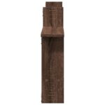vidaXL Nástenné police 2 ks hnedý dub 50x12x50 cm spracované drevo – Obrázok 5