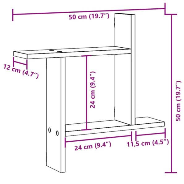 VXL8721158361257_g_en_hd_9.jpg vidaXL Nástenné police 2 ks hnedý dub 50x12x50 cm spracované drevo – Obrázok 11