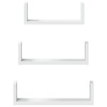 vidaXL Nástenné police 3 ks biele kompozitné drevo – Obrázok 4