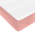 vidaXL Matrac s taštičkovými pružinami stredná tvrdosť ružový 120x210x20 cm zamat – Obrázok 5