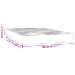vidaXL Matrac s taštičkovými pružinami stredná tvrdosť ružový 120x210x20 cm zamat – Obrázok 7