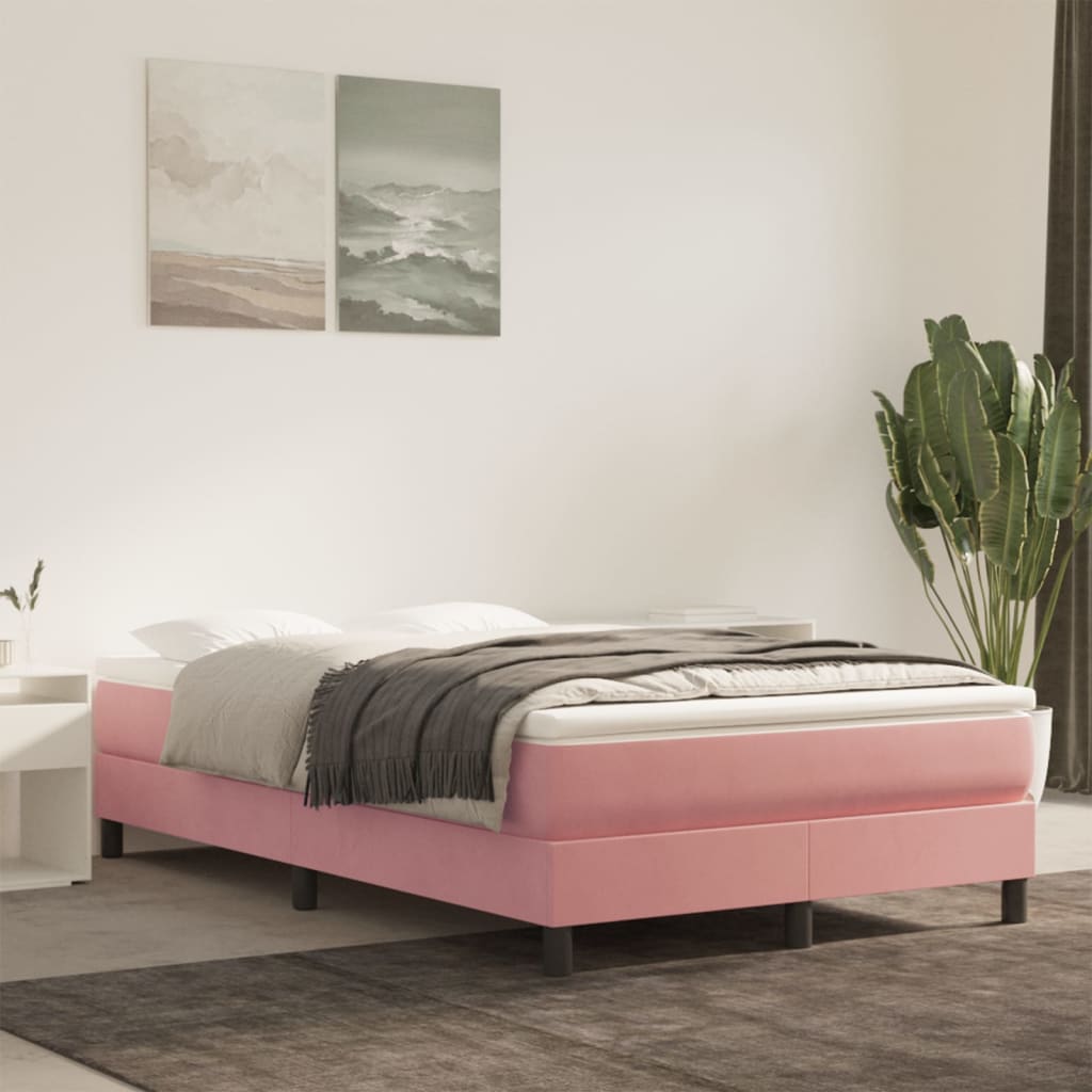 VXL8721158368508_m_en_hd_1.jpg vidaXL Matrac s taštičkovými pružinami stredná tvrdosť ružový 120x210x20 cm zamat – Obrázok 1
