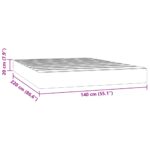 vidaXL Matrac s taštičkovými pružinami čierny 140x220x20 cm zamat – Obrázok 7