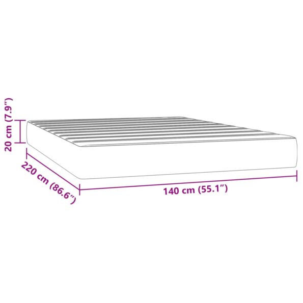 VXL8721158368898_g_en_hd_5.jpg vidaXL Matrac s taštičkovými pružinami čierny 140x220x20 cm zamat – Obrázok 7