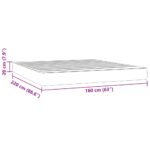 vidaXL Matrac s taštičkovými pružinami stredná tvrdosť čierny 160x220x20 cm zamat – Obrázok 7