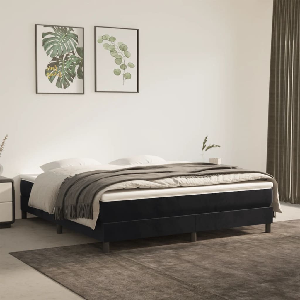 VXL8721158368959_m_en_hd_1.jpg vidaXL Matrac s taštičkovými pružinami stredná tvrdosť čierny 160x220x20 cm zamat – Obrázok 1
