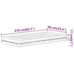 vidaXL Penový matrac biely 90x210 cm tvrdosť H2 H3 – Obrázok 9