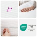 vidaXL Penový matrac biely 120x210 cm tvrdosť H2 H3 – Obrázok 8