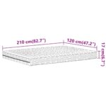 vidaXL Penový matrac biely 120x210 cm tvrdosť H2 H3 – Obrázok 9