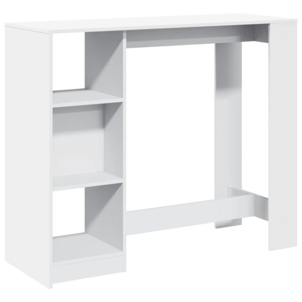 VXL8721158386793_a_en_hd_1.jpg vidaXL Barový stôl s policami biely 124x46x103,5 cm kompozitné drevo – Obrázok 2