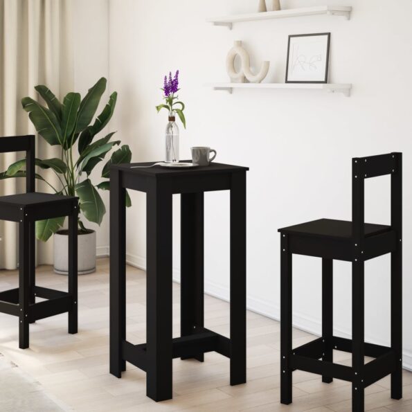 vidaXL Barový stôl čierny 51x50x103,5 cm kompozitné drevo – Obrázok 3