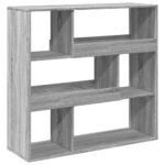 vidaXL Knižnica/deliaca stena sivá sonoma 100x33x94,5 cm – Obrázok 2