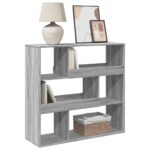 vidaXL Knižnica/deliaca stena sivá sonoma 100x33x94,5 cm – Obrázok 3