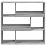 vidaXL Knižnica/deliaca stena sivá sonoma 100x33x94,5 cm – Obrázok 4