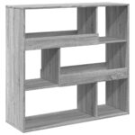 vidaXL Knižnica/deliaca stena sivá sonoma 100x33x94,5 cm – Obrázok 6